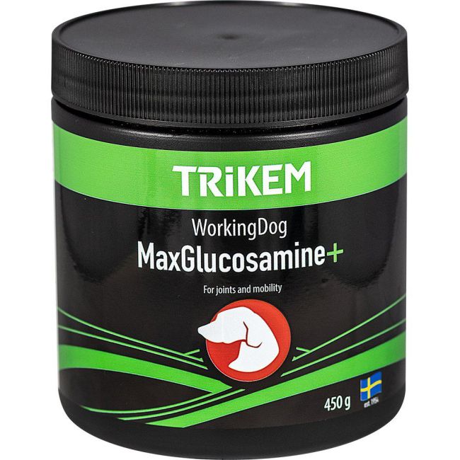 Rund hale mærke WorkingDog Max Glucosamin Plus 450 g - Ledtilskud til hunde