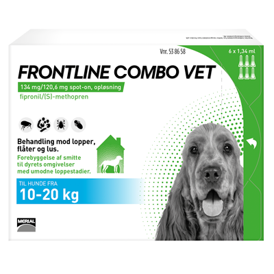 Lille bitte bid Uendelighed Frontline combo - loppemiddel til hund 10-20 kg